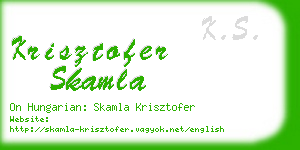 krisztofer skamla business card